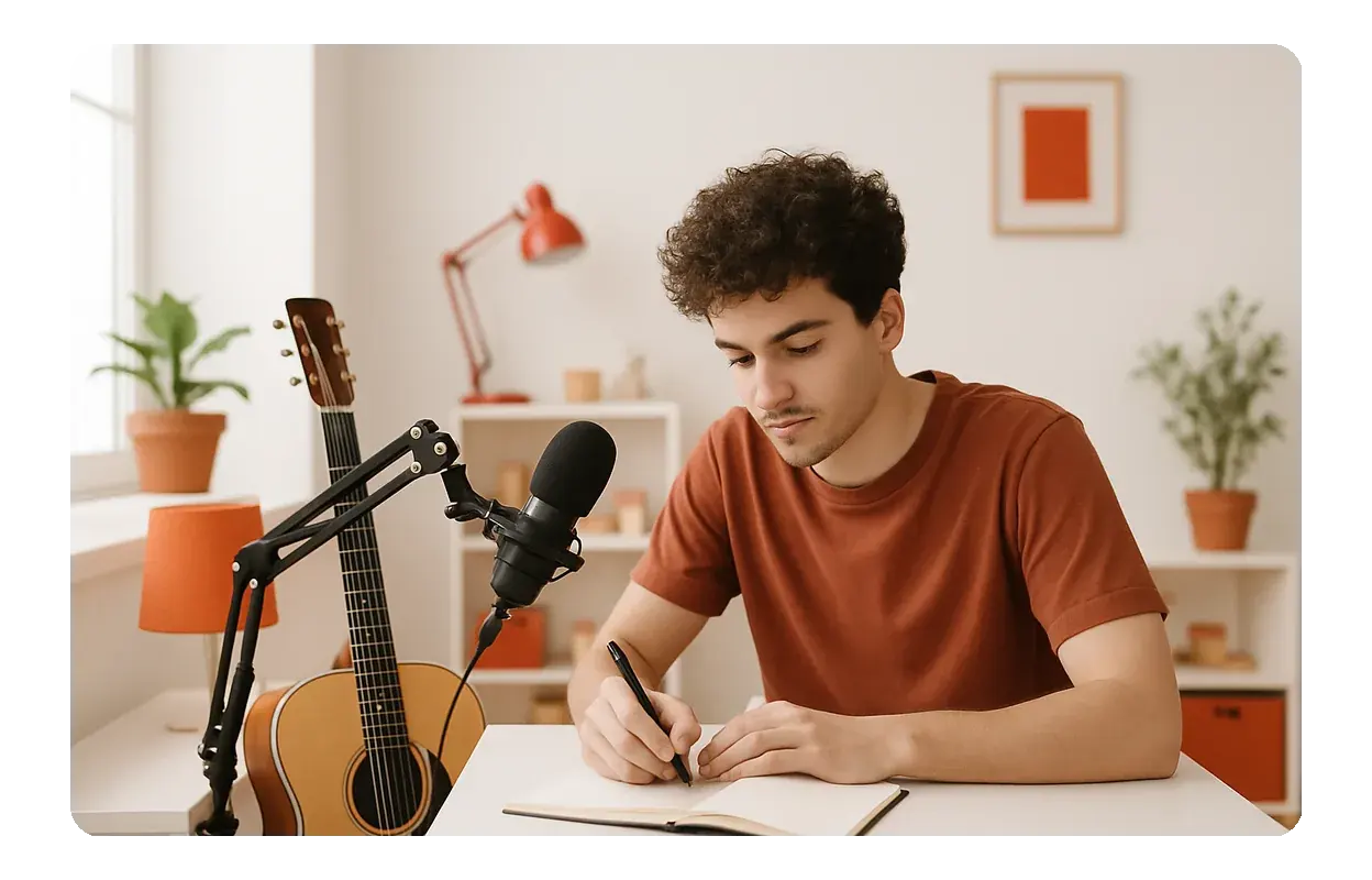 Shape rough ideas into song sections